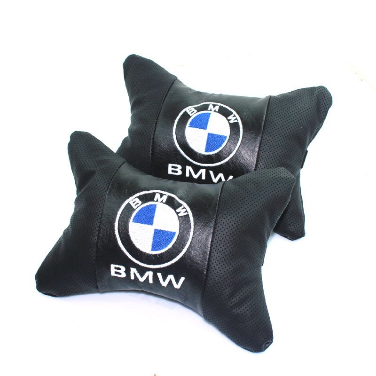 Bmw Logolu Lüx Boyun Yastığı Çift Suni Deri