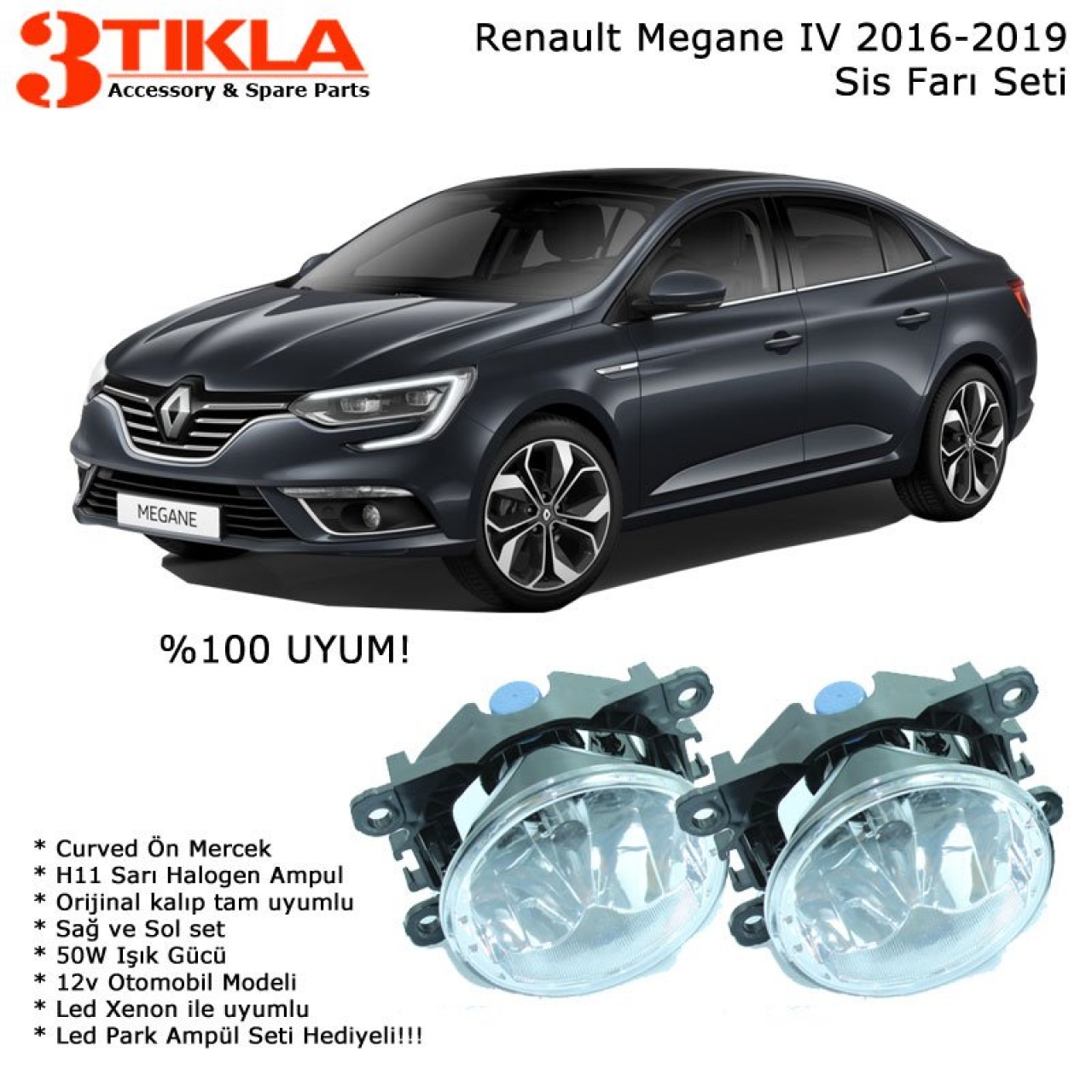 Renault Megane IV 2016-2019 Sis Farı Seti Oem:261500097R