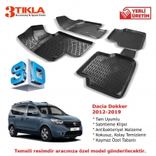 Dacia Dokker 2012-2019 Premium 3D Havuzlu Paspas Seti