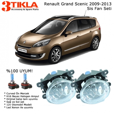 Renault Grand Scenic 2009-2013 Beyaz Ampül Sis Farı Seti