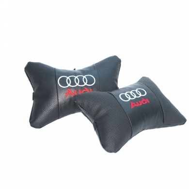 Audi Logolu Lüx Boyun Yastığı Çift Suni Deri 