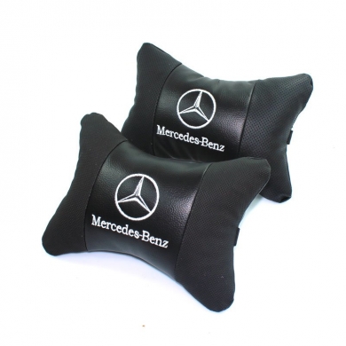 Mercedes Benz Logolu Lüx Boyun Yastığı Çift Suni Deri