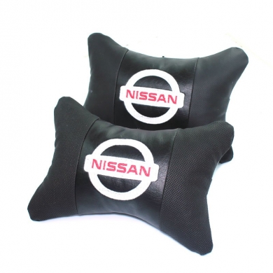 Nissan Logolu Lüx Boyun Yastığı Çift Suni Deri