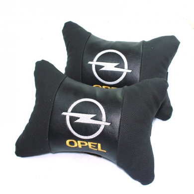 Opel Logolu Lüx Boyun Yastığı Çift Suni Deri