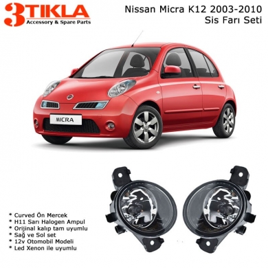 Nissan Micra 2010-2013 K13 Led Xenonlu Sis Farı Set  Oem:  8200002469-70